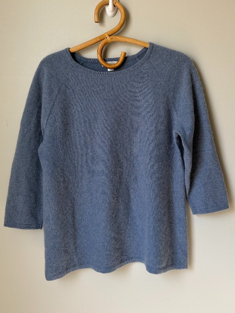Garnet Hill Blue Cashmere Sweater Women's Large